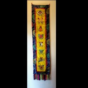 Embroidery, antic Chinese banner.